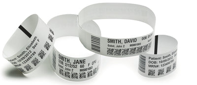 Zebra Z-Band UltraSoft Wristband White 1x11in