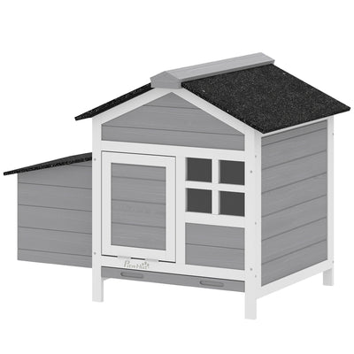 Wooden Chicken Coop with Nesting Box, Pull-out Metal Tray, for 1-2 Chickens, 36