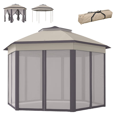 13' x 13' Pop Up Canopy Tent with Netting and Carry Bag