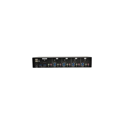 COMMUTATEUR KVM DISPLAYPORT 4 PORTS AVEC CÂBLES AUDIO ET USB 3.0 SUPER