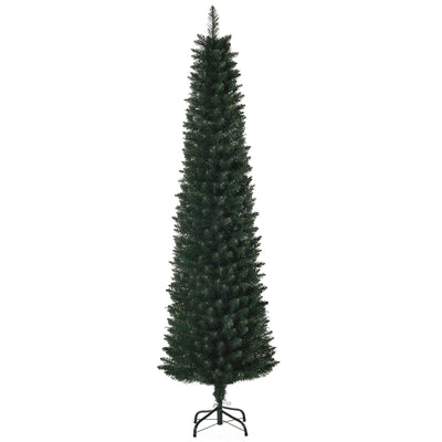 Sapin de Noël artificiel 6 pi Xmas Pencil Tree décoration intérieure avec support noir repliable pour fête