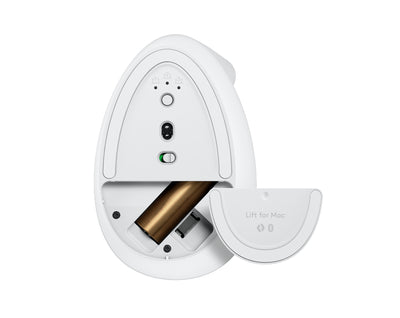 Souris verticale ergonomique Logitech Lift pour Mac blanc cassé