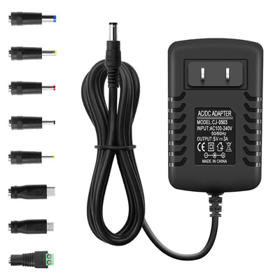 REPLACEMENT 5V DC POWER ADAPTER-5V, 3A