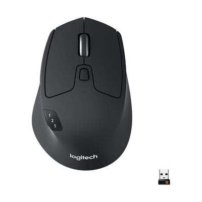 Logitech M720 Triathlon Multi-Device Wireless Mouse, Bluetooth, USB Un
