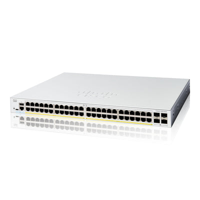 Cisco Catalyst 1200-48P-4G Smart Switch, 48 Port GE, PoE, 4x1GE SFP, L
