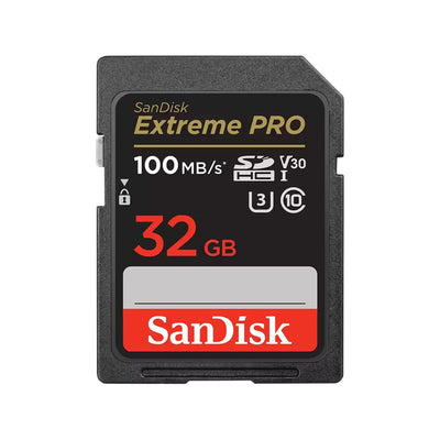 SanDisk 32GB Extreme PRO SDHC UHS-I Memory Card - C10, U3, V30, 4K UHD