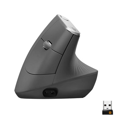 Souris sans fil Logitech MX Vertical – Conception ergonomique réduisant la tension musculaire