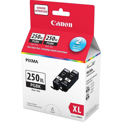 Canon Genuine Canon PGI-250XL HIGH Yield Twin Ink Tank Value Pack, Bla