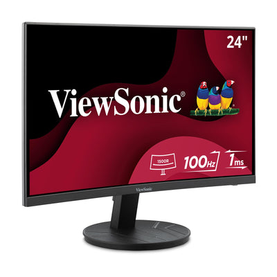 ViewSonic VA2416C 24 Inch Full HD 1080p Frameless Curved Monitor with