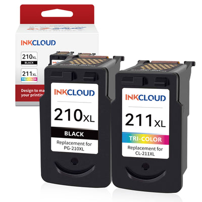INKCLOUD Compatible Ink Cartridges Replacement for Canon PG-210XL CL-2
