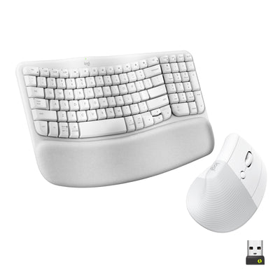 Logitech Wave Keys et Lift Vertical Mouse - Clavier sans fil ergonomique