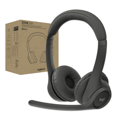 Logitech Zone 305 for Business, Wireless Bluetooth Headset with Microp