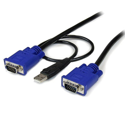 StarTech.com 10 ft Ultra Thin USB VGA 2-in-1 KVM Cable - VGA KVM Cable