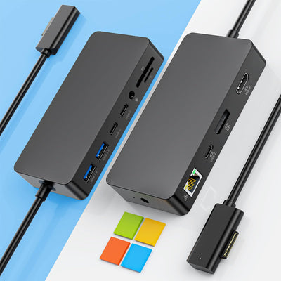 Surface Docking Station, 4K@60Hz Triple Display via HDMI, DP & USB-C,