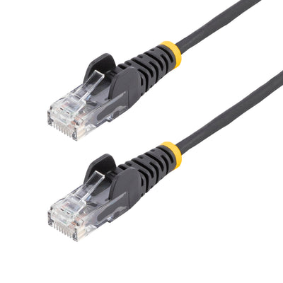 StarTech.com 6 in CAT6 Cable - Slim CAT6 Patch Cord - Black Snagless R