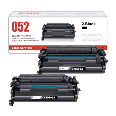 052 Black Toner Cartridge 2-Pack Replacement for Canon 052 CRG052 052H