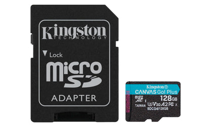Carte MicroSDXC Kingston Canvas Go Plus Gen 4 de 128 Go