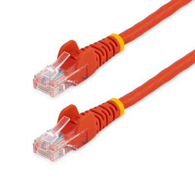 StarTech.com Câble RJ45 UTP Cat5e rouge 25 ft - Cordon de raccordement sans accroc - 25 ft