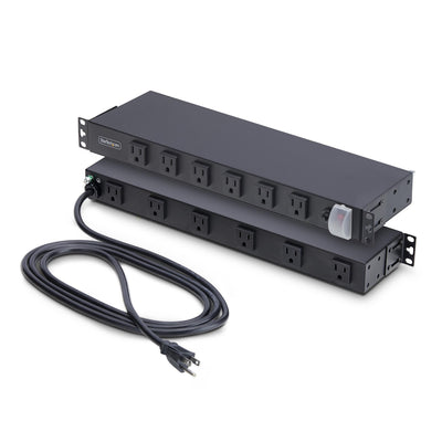 Multiprise PDU rackmontée StarTech.com 12 prises, 1U strip d'alimentation serveur, espacement large