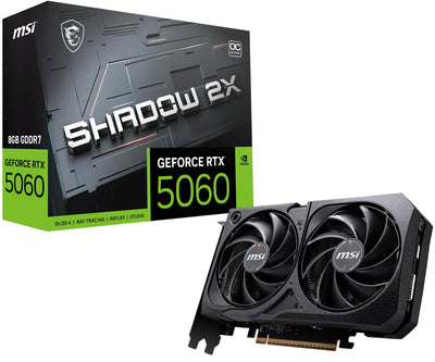 MSI Gaming RTX 5060 8G Shadow 2X OC Graphics Card (8GB GDDR7,TBA-bit,