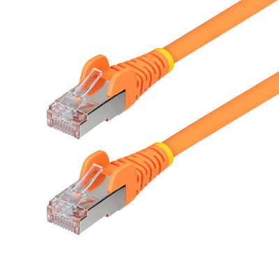 50ft Orange CAT6a Ethernet Cable, Snagless RJ45, 10G, 100W PoE, S/FTP, LSZH, 27AWG Pure Bare Copper, 500MHz, Shielded Network Patch Cord