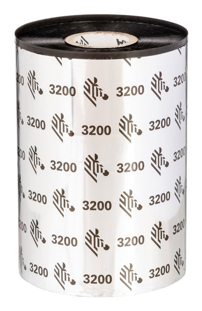 Zebra 12PK Ribbon with Rewind Black 110MM 74M