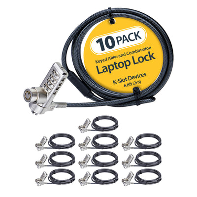 StarTech.com 10-Pack Dual-Access Laptop Lock 6.5ft