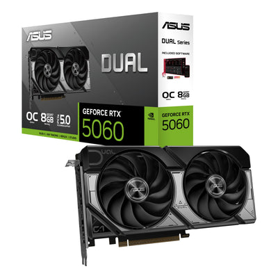 ASUS Dual GeForce RTX™ 5060 8GB GDDR7 OC Edition (PCIe 5.0, 8GB GDDR7,