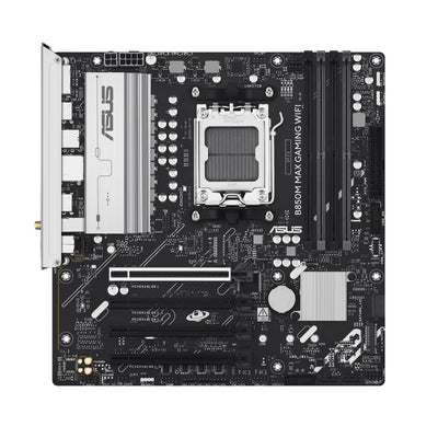 ASUS B850M MAX GAMING WIFI AMD AM5 B850 mATX motherboard, DDR5, PCIe 5