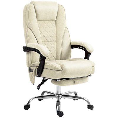 Massage Office Chair, Reclining Computer Chair with Adjustable Height and Footrest