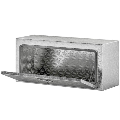 Heavy Duty Aluminum Underbody Truck Tool Box, 36 Inch Wavy Plate Tool Box Chest, Waterproof Storage Toolbox Organizer