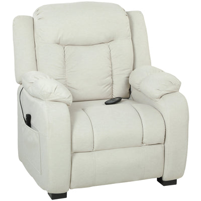 Massage Recliner Chair with Quiet Brushless Motor Pet-Friendly Fabric Power Recliner with 2 Memory Positions