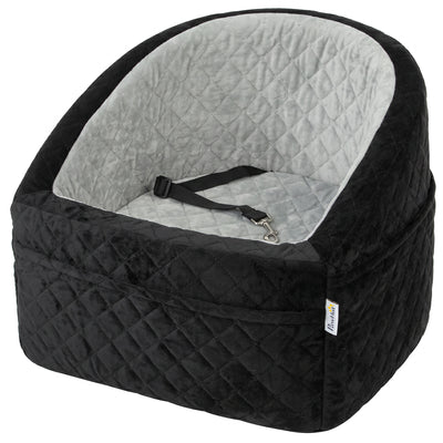 Dog Car Seat, Dog Booster Car Seat Washable with Adjustable Safety Leash, Storage Pockets for Small Under 10kg