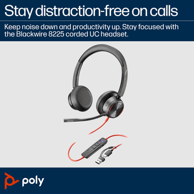 HP Poly Blackwire 8225 USB-C Headset - Microsoft Teams