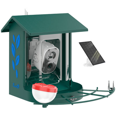 Smart Bird Feeder Camera Solar Powered with AI Identify 16000+ Birds