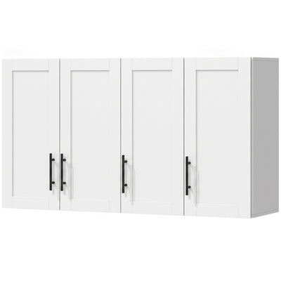 Modern Medicine Cabinet Wall Mounted, Bathroom Wall Cabinet with 3 Doors and Adjustable Shelves