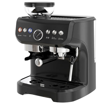 Machine à espresso 15 bar, cafetière Barista avec mousseur à lait