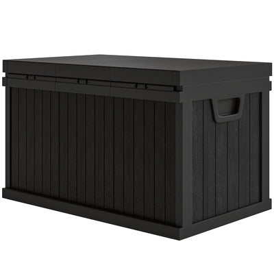 70 Gallon Deck Box, Resin Outdoor Storage Box with Handles