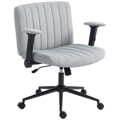 Criss Cross Chair with Flip-up Armrests, Wheels, Wide Office Chair with Adjustable Height