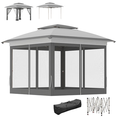 12' x 12' Pop Up Canopy Sun Shade Instant Tent Folding with Mesh Sidewalls