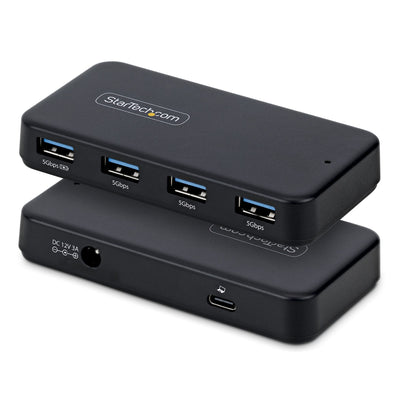 StarTech.com 4-Port USB-A Hub, 5Gbps, Self-Powered, 2-in-1 USB-C and U