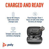 HP Poly Voyager Free 60+M UC Carbon Black Earbuds +BT700 USB-C Adapter