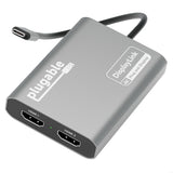 Adaptateur Plugable Technologies USB-C vers HDMI, Double moniteur 4K 60Hz pour