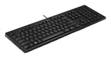 Clavier filaire HP 125 – USB noir pleine taille