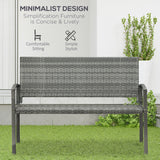 Rattan Wicker Loveseat Garden