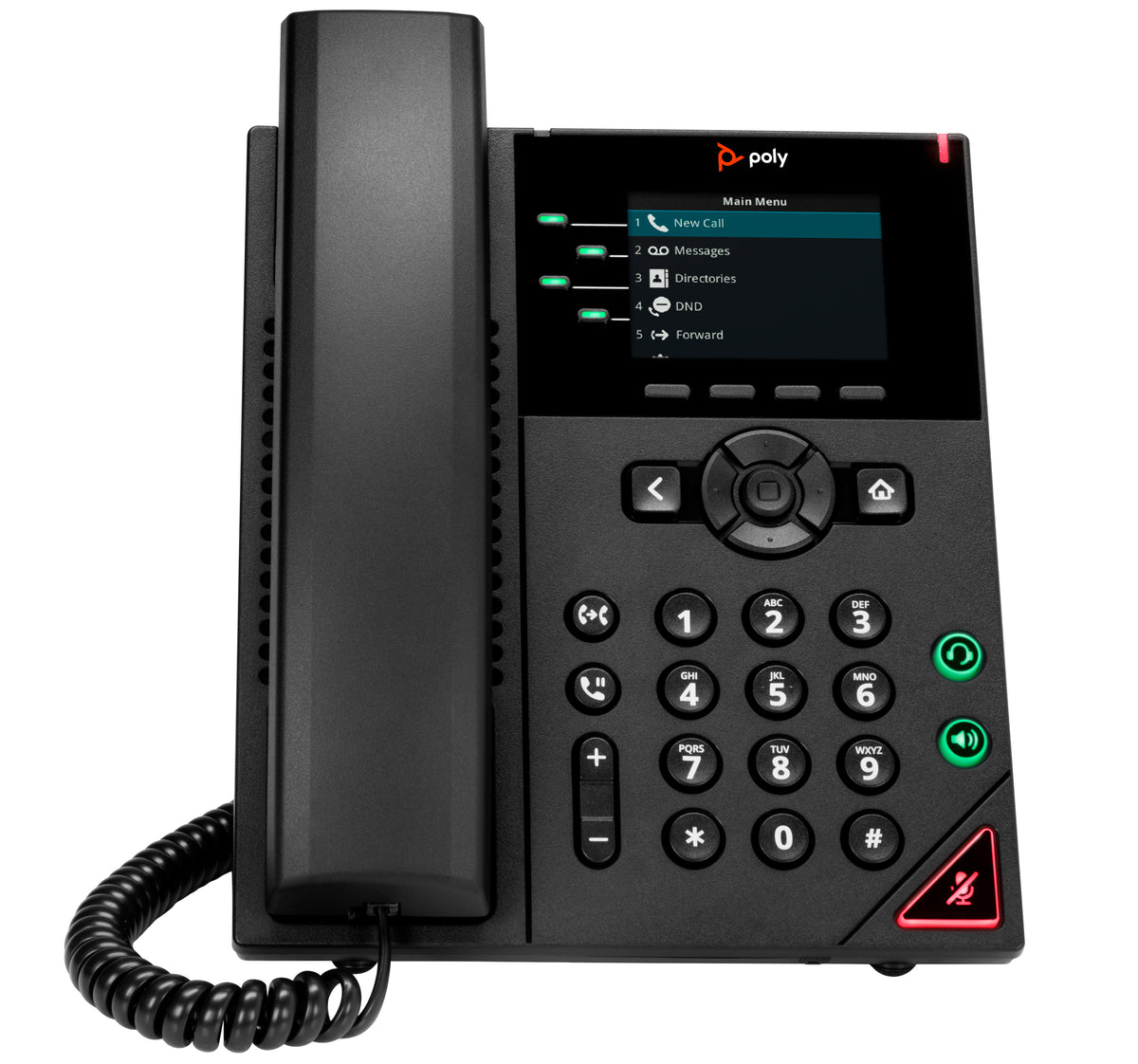 HP Poly VVX 250 4-Line IP Phone with PoE