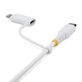 StarTech.com Câble de recharge USB-C renforcé 2-en-1 1m (3pi) avec Lightnin