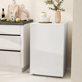 4.5 Cu Ft Mini Fridge with Freezer, Wheels, Adjustable Thermostat