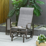 Patio Glider with Breathable Mesh Fabric, Outdoor Glider Chair