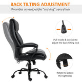Massage Office Chair, High Back Executive Office Chair with 6-Point Vibration, Adjustable Height, Swivel Seat and Rocking Function